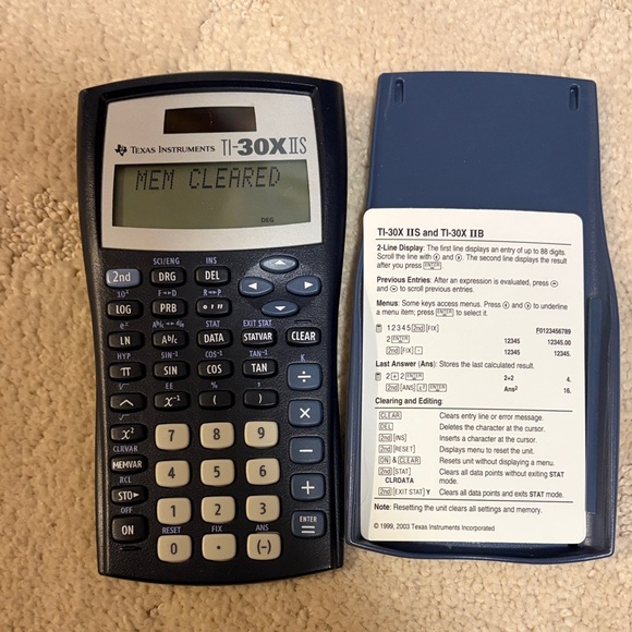 Texas Instruments Other - Texas Instruments TI-30X IIS Dual-Line Calculator in Dark Blue Basically New